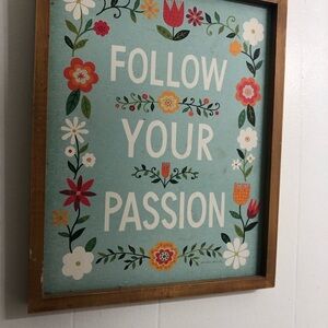 Floral Motivational Wall Art - Follow Your Passion